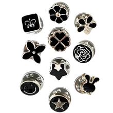 Cargar imagen en el visor de la galería, Elegantes broches de botón sin costura
-Flores negras - Ozerty
