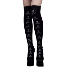 Cargar imagen en el visor de la galería, Calcetines de compresión para Halloween -Calavera oscura - Ozerty
