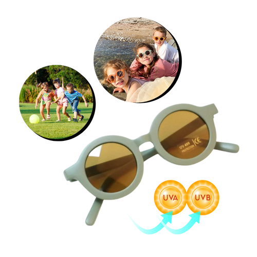 Gafas de sol redondas vintage para niños de 1 a 5 años - Ozerty