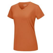 Cargar imagen en el visor de la galería, Camiseta de refrigeración instantánea para mujer con cuello de pico

 -Naranja oscuro - Ozerty
