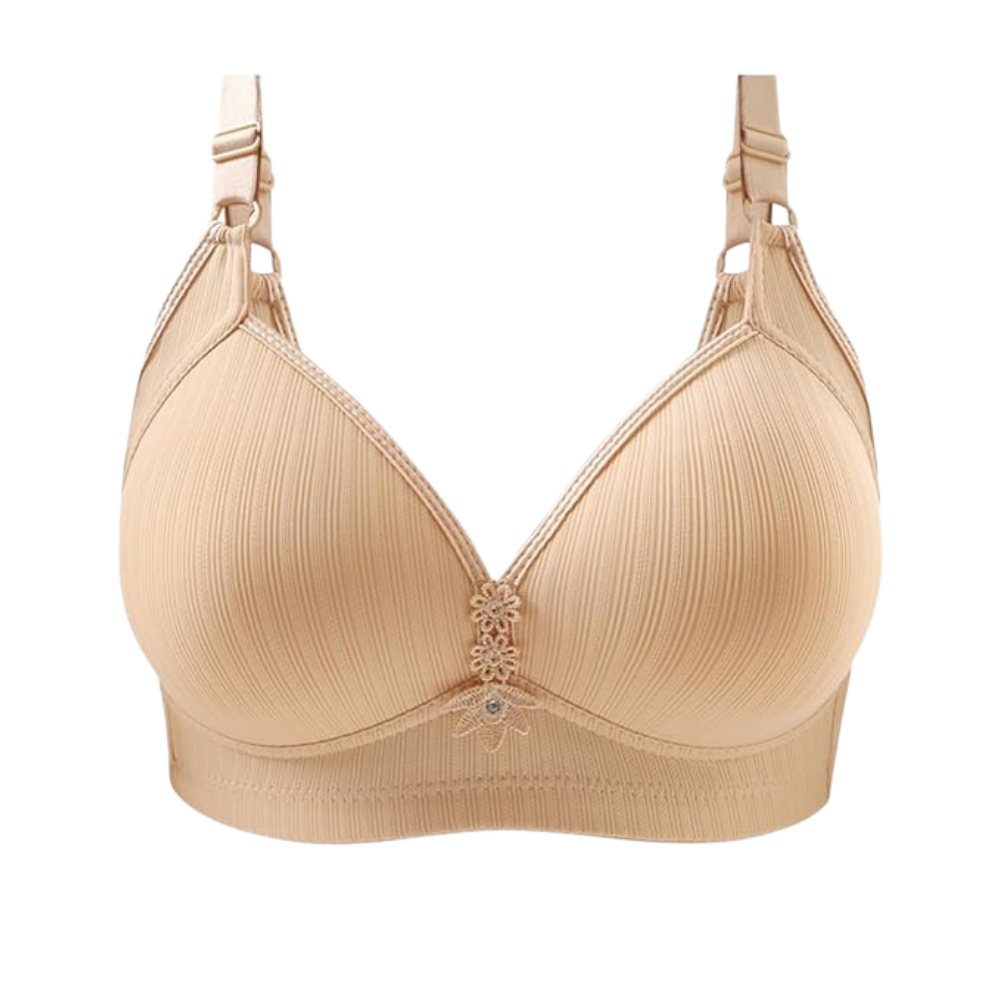 Sujetador push-up de talla grande sin aros
 -Beige/SBeige/MBeige/LBeige/XLBeige/XXL - Ozerty
