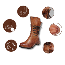 Cargar imagen en el visor de la galería, Botines vintage de cuero PU

 - Ozerty
