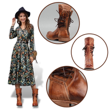 Cargar imagen en el visor de la galería, Botines vintage de cuero PU

 - Ozerty

